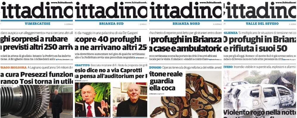 Le prime pagine de il Cittadino in edicola sabato 22 ottobre