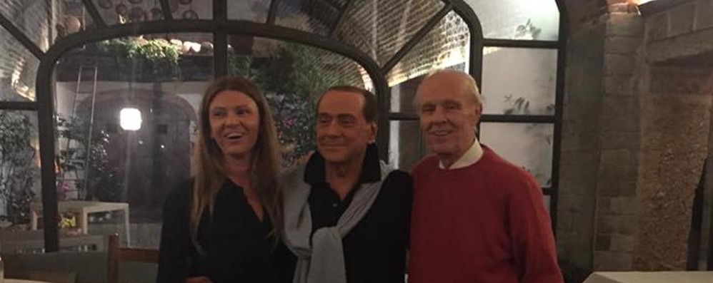 Silvio Berlusconi al ristorante a Triuggio