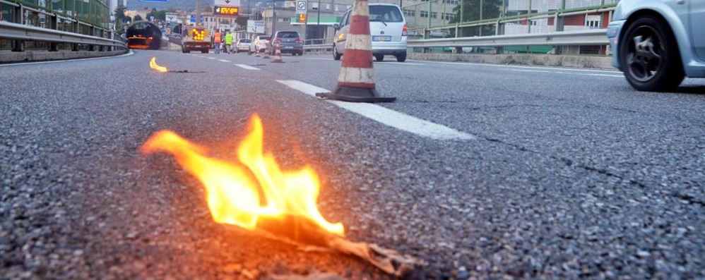 Un incidente sulla superstrada