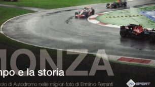 La copertina del libro fotografico di Erminio Ferranti sulla formula 1 a Monza