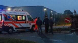 Giussano, incidente in via Nenni - foto Terraneo