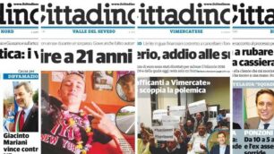 Le prime pagine de il Cittadino in edicola, nelle quattro edizioni, sabato 1 ottobre