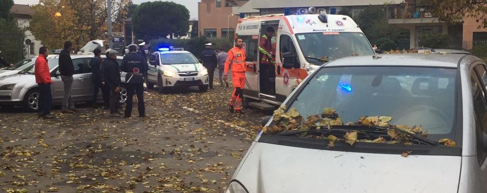 L’incidente di via Briantina di venerdì mattina a Seregno