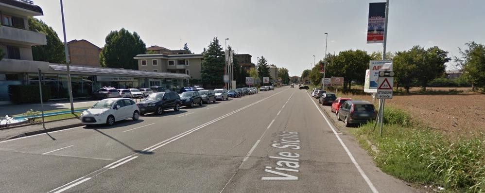 Monza, il tratto di viale Sicilia interessato dai controlli - foto da Google street view
