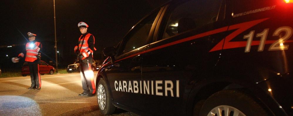 Un controllo dei carabinieri