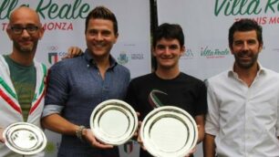 Tennis, Master della Brianza a Monza: i 4 premiati del maschile Alessandro Casiraghi, Carlo Alberto Ravasi, Daniele Sironi, Andrea Villa