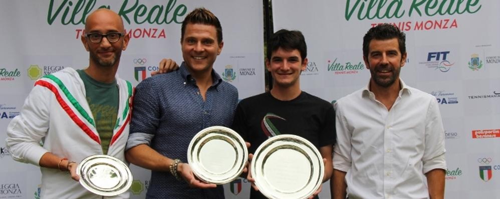 Tennis, Master della Brianza a Monza: i 4 premiati del maschile Alessandro Casiraghi, Carlo Alberto Ravasi, Daniele Sironi, Andrea Villa