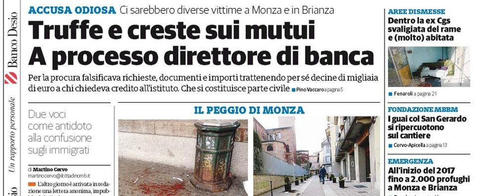 monza prima pagina cittadino 3 novembre 2016