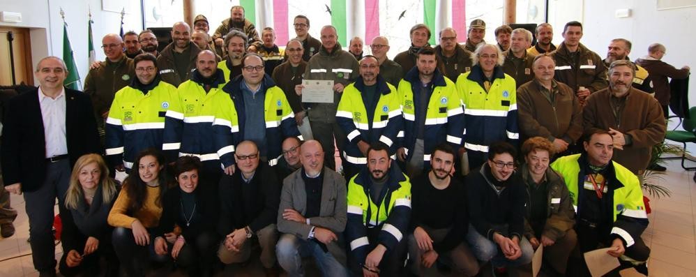 Solaro, il compleanno del Parco delle Groane: la premiazione di guardie ecologiche volontarie e volontari antincendio - foto Paolo Filippone del Gruppo fotografi Barlassina per il Parco Groane