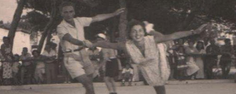 Skating club Monza: Franco Beretta e Franca Rio nel 1947