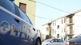 La polizia in via Masaccio, a Monza