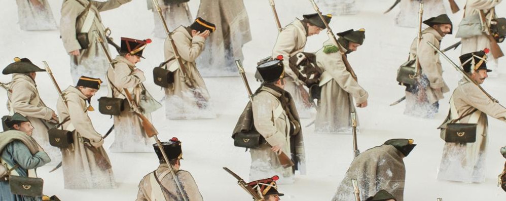 “Un reggimento di Napoleone va sotto le neve” di Paolo Ventura