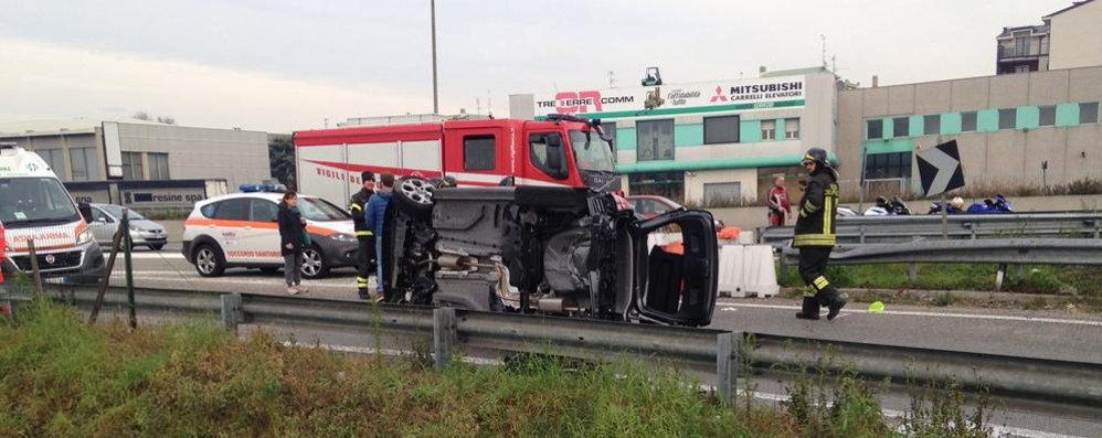 Incidente in Valassina domenica 11 dicembre all’uscita Desio Sud - foto Edoardo Terraneo