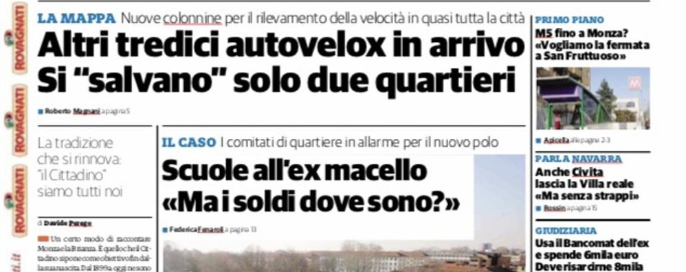 prima pagina cittadino giovedi' 26 gennaio 2017