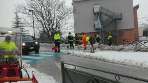 Emergenza neve, la Protezione civile di Monza e Brianza nelle Marche
