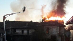 Incendio di Villa Medolago a Limbiate
