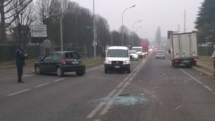 Lesmo, l'auto e il camion coinvolti nel sinistro sulla Sp7