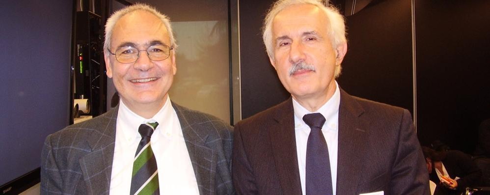 da sinistra Giacomo Piccini e Pietro Palella, rispettivamente direttore e presidente del Distretto Green & High Tech Monza e Brianza
