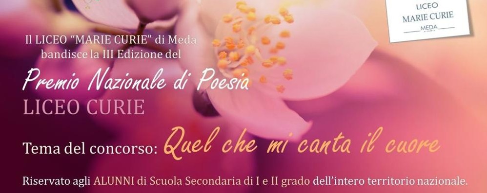 MEDA locandina concorso poesia liceo Curie