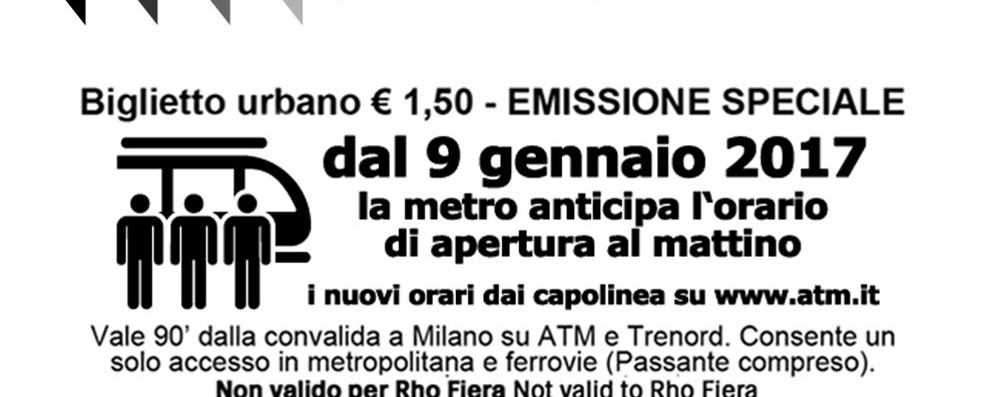 Atm dal 9 gennaio 2017 anticipa l’apertura delle metropolitane con l’operazione “Buongiorno Milano”