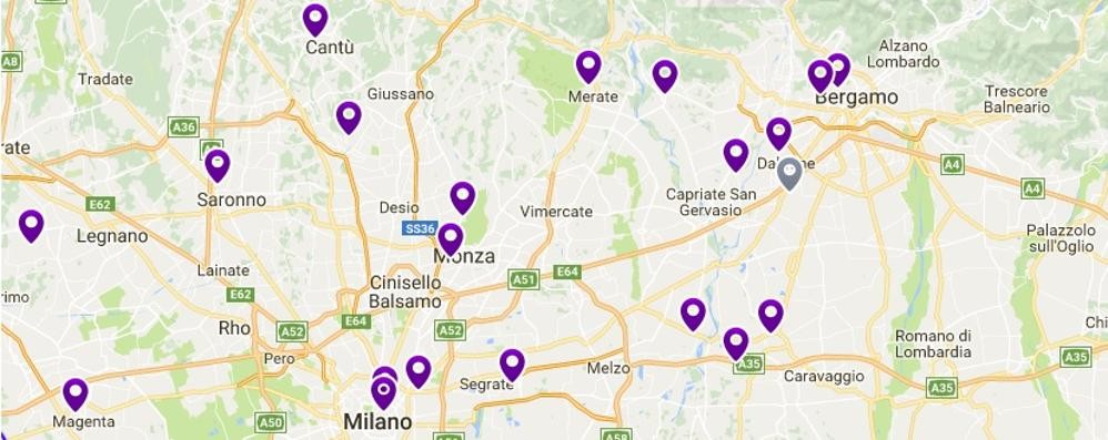 Allarme smog, la fotografia di Monza Brianza e Lombardia nei dati Arpa del 30 gennaio 2017: il viola è l’ultimo colore della soglia d’allarme