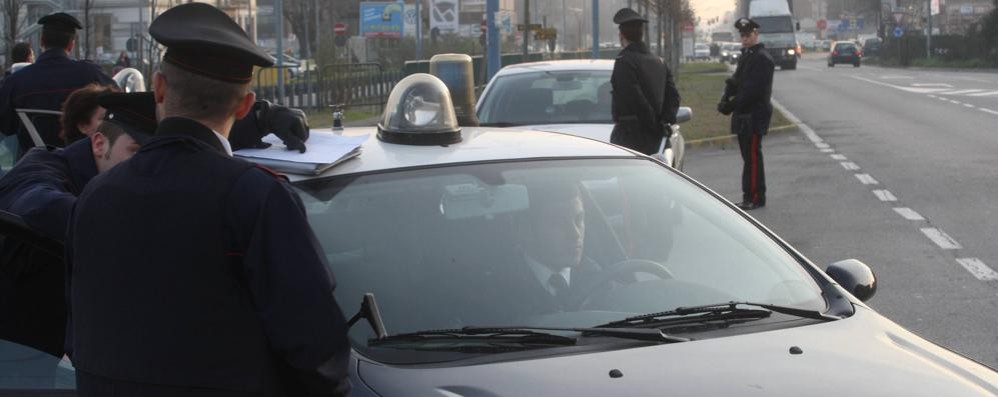 Controlli dei carabinieri di Brugherio - foto di repertorio