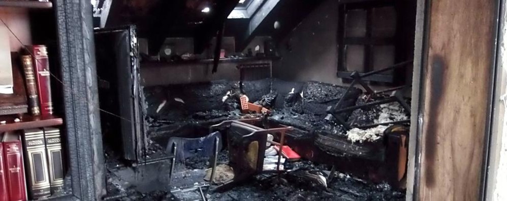 Cesano Maderno: i danni nell’appartamento andato a fuoco