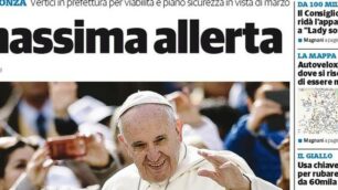 La prima pagina del Cittadino di giovedì 2 febbraio con l’apertura dedicata al Papa