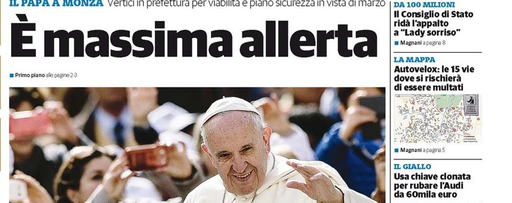 La prima pagina del Cittadino di giovedì 2 febbraio con l’apertura dedicata al Papa