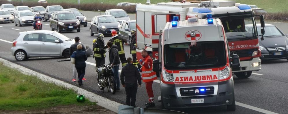 Incidente in Valassina a Carate Brianza domenica pomeriggio - foto Edoardo Terraneo