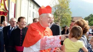 Una delle tante visite del cardinale Angelo Scola in Brianza