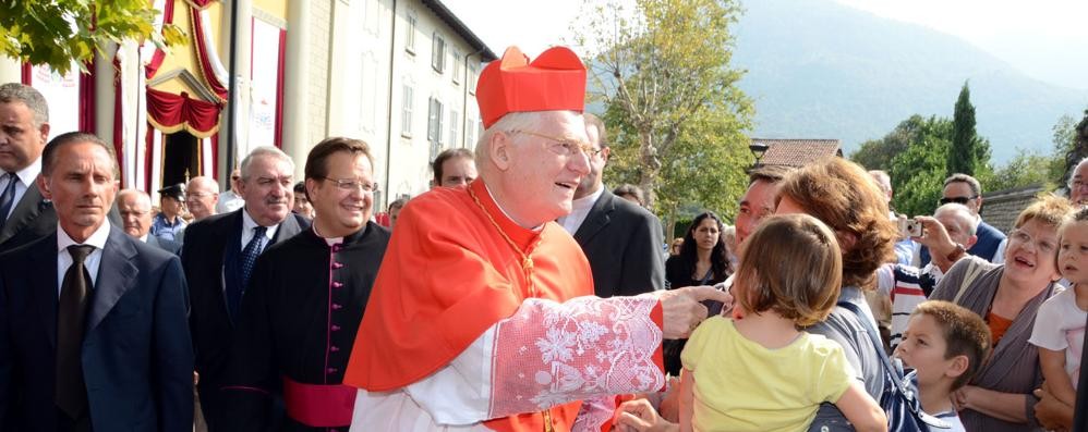 Una delle tante visite del cardinale Angelo Scola in Brianza
