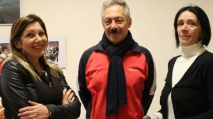 Rita Troiani, dirigente scolastico del Levi, Roberto Merendi, docente e Rosy Schipani, due componenti della squadra di pronto soccorso