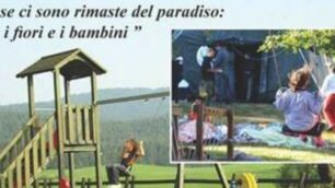 La locandina dell’iniziativa di Sei di Monza se: ricostruzione parco giochi per bambini di Force, Ascoli Piceno, dopo il terremoto