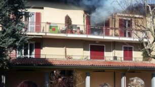BESANA incendio appartamento a Vergo via Brioschi