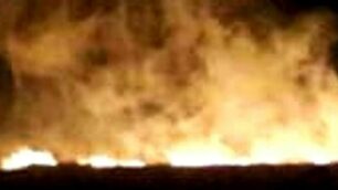 Incendio a Briosco: fiamme visibili dalla Valassina - foto Terraneo
