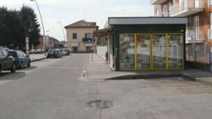 Monza Spazio lasciato vuoto dal distributore del latte in viale Libertà