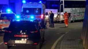 Renate, incidente auto e pullman di pellegrini - foto Terraneo
