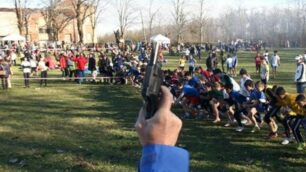 Monza, la partenza di una corsa alla Cascina San Fedele