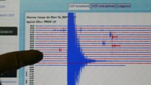 Monza - Il sismografo che indica l'intensità del terremoto - foto d’archivio