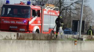 Milano Meda vigili del fuoco altezza Barlassina - foto Edoardo Terraneo