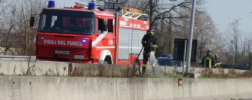 Milano Meda vigili del fuoco altezza Barlassina - foto Edoardo Terraneo