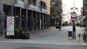 Ztl a Seregno - Il varco di ingresso dalla via Trabattoni