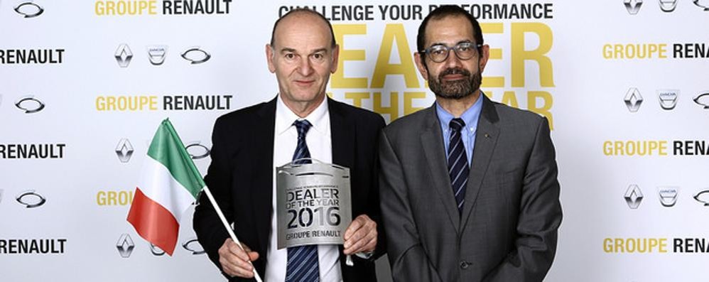 Marco Messa e Thierry Koskas alla consegna del premio DOTY 2016 presso l’hotel Molitor di Parigi