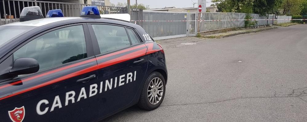 I carabinieri in via Bramante