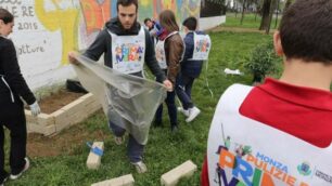 MONZA pulizie di primavera parchetto via Buonarroti