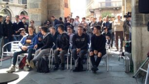 Gli studenti all’arengario