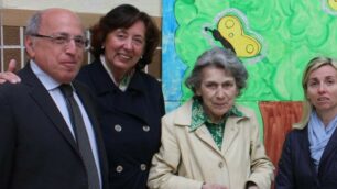 Da sinistra Rinaldo Silva, Marilena Cattaneo, Giovanna Archinti, presidente della fondazione, Emiliana Cappellini