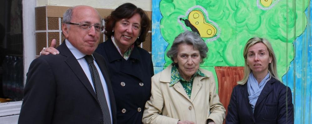 Da sinistra Rinaldo Silva, Marilena Cattaneo, Giovanna Archinti, presidente della fondazione, Emiliana Cappellini