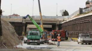 Monza il cantiere della Sp 6